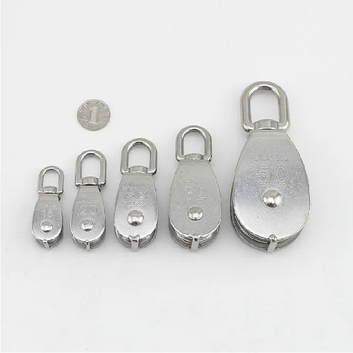 Stainless Steel Lifting Single Sheave Swivel Block Cable Pulley - Wire Rope Pulley, Rigging Hardware Cable Pulle