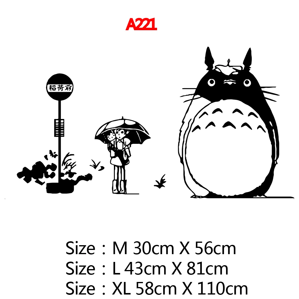 Removable Totoro Vinyl Kitchen Wall Stickers Wallpaper For Babys Kids Rooms Decor Wall Decoration