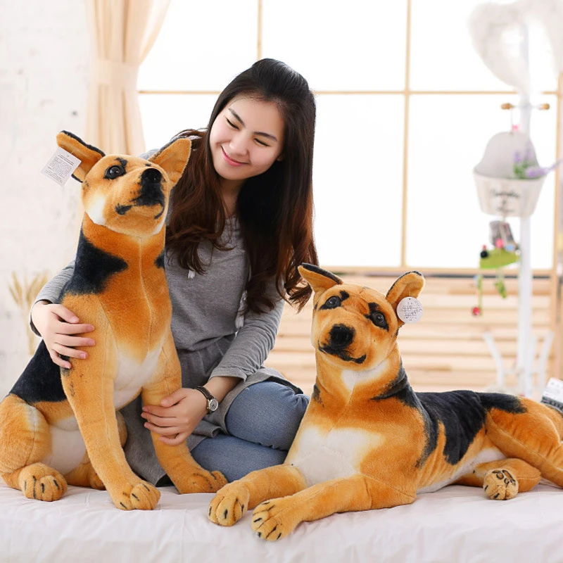 

30-90cm Hot Cute Stuffed Animal Simulation Plush Dog German Shepherd Dog Plush Toy Creative Stuffed Doll Toy Gift For Kid&Gir