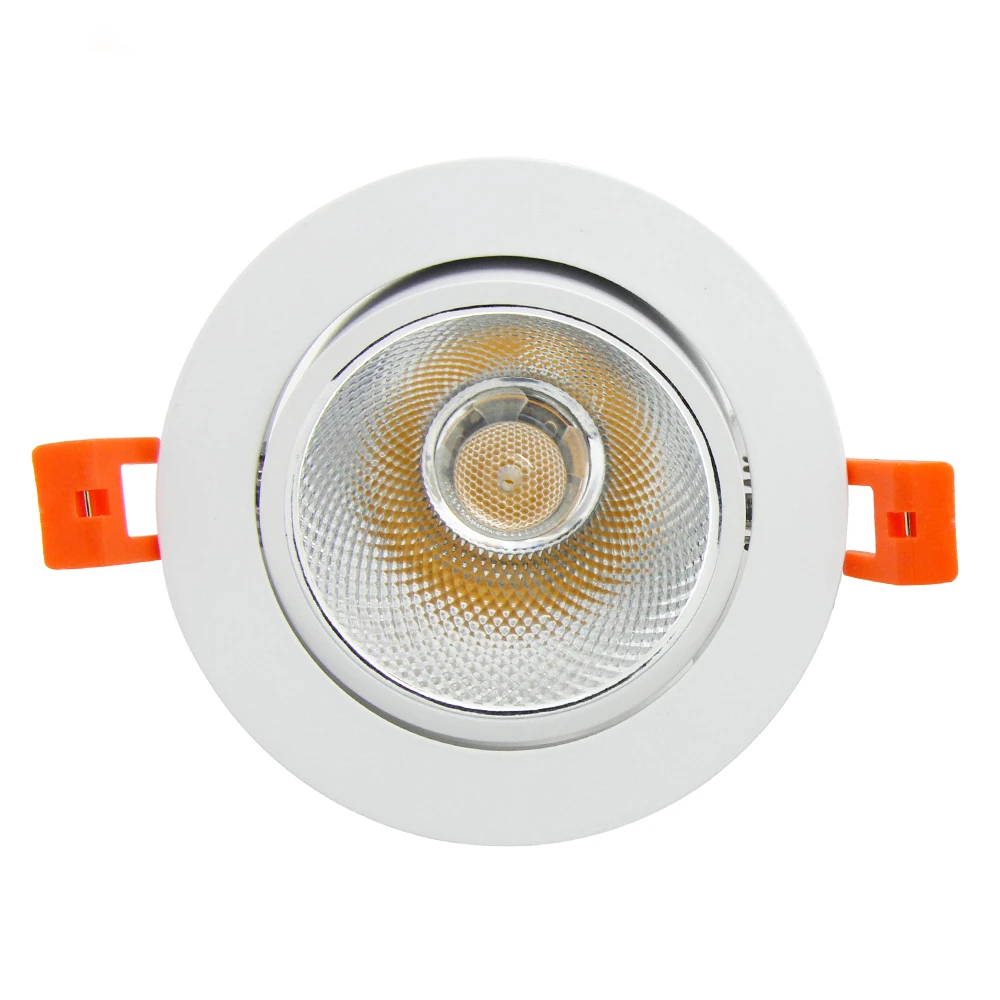 [DBF]Angle Adjustable LED Recessed Downlight Dimmable 7W 9W 12W 15W 18W Epistar COB Chip Ceiling Spot Lamp with 110/220V Driver