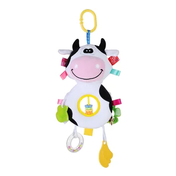 

Baby rattle toy stroller hanging soft toy cute animal cow educational toy for children
