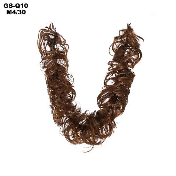TOPREETY термостойкие синтетические волосы 80gr кудрявый шиньон с резинкой химическое наращивание волос прически пончик шиньоны Q10 - Цвет: M4-30