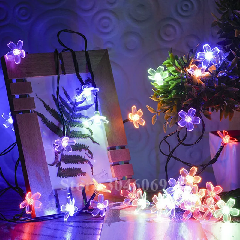 

Colorful Solar LED Lamp Outdoor Waterproof Lotus Flower Decoration Christmas Garden Holiday lights solar powered