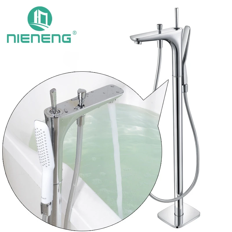 

Nieneng Floorstanding Bathtub Faucet Vertical Shower Barrel Tub Hot And Cold Water Temperature Controller bath fixtures ICD60650