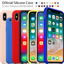 

Have LOGO Original Silicone Case For Apple iPhone 7 8 6 6S 5S Plus Official Silicon Case For iPhone X XS XR XS Max Oloey