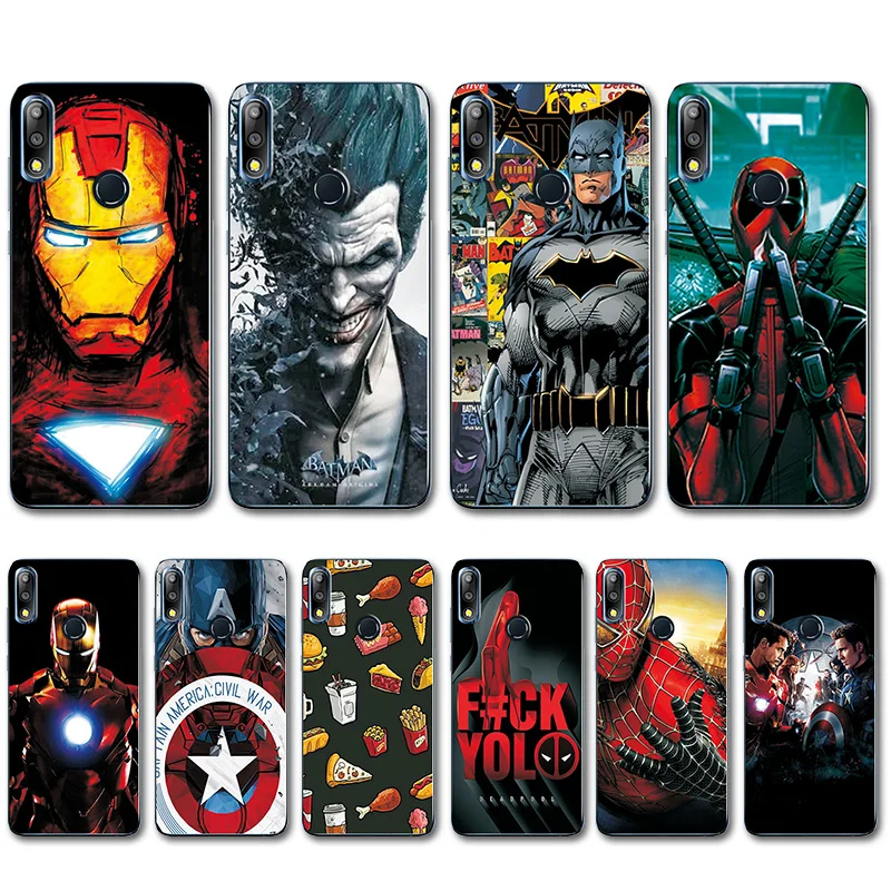 

Captain America Back Cover Case For ASUS Zenfone Max Pro M2 ZB631KL Novelty Silicone Phone Case For Asus Zenfone Max M2 ZB633KL