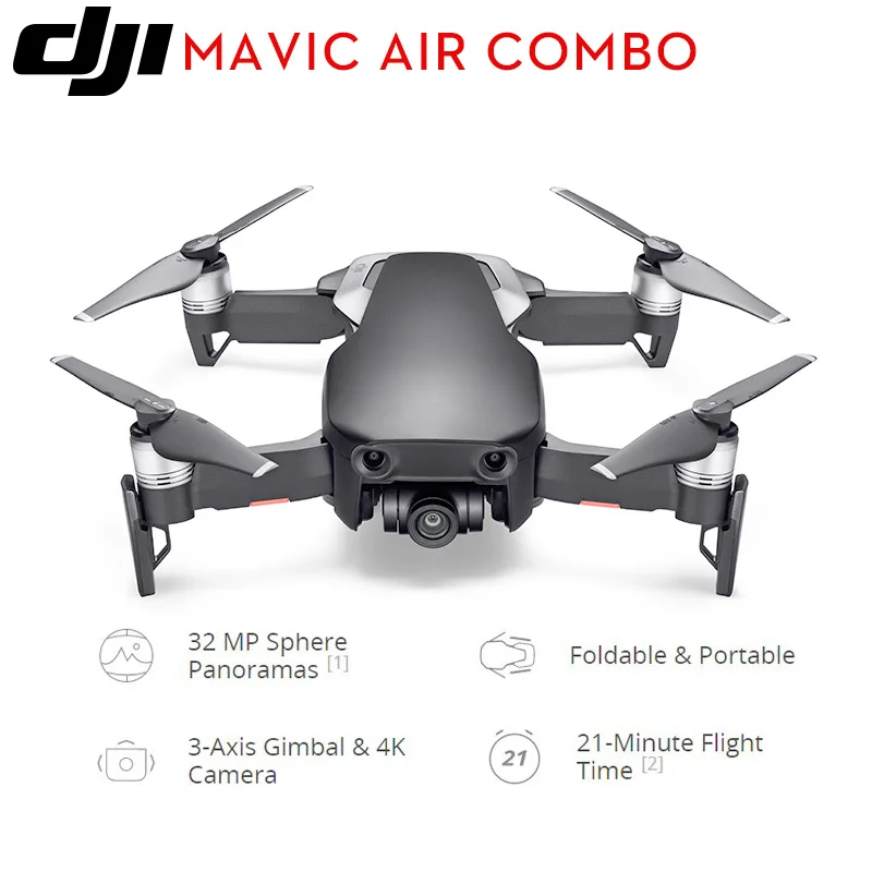 DJI Mavic Air Combo mini RC квадрокоптер с 3-осевой шарнирной камерой 4K(3 цвета на выбор) DJI продукт