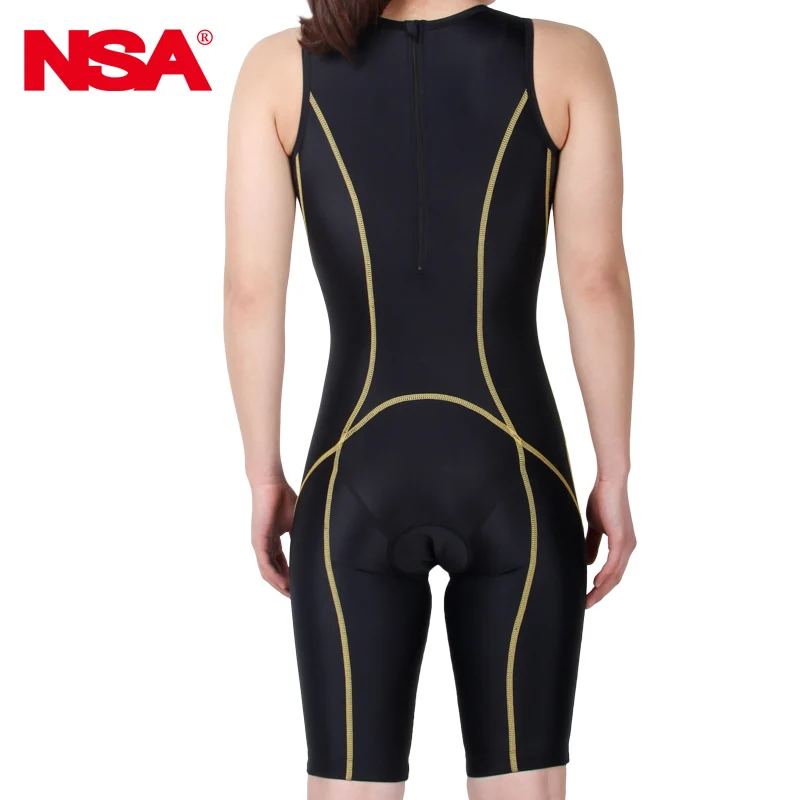NSA гидрокостюм для триатлона женские спортивные купальники Триатлон женский костюм для плавания Дайвинг костюмы Профессиональный Цельный купальник