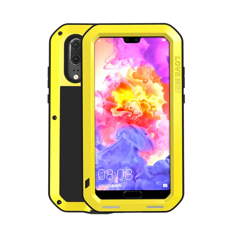 

For Huawei P20 P20Pro Case Armor Metal Bumper Soft Silicone Heavy Duty Protection Case For Huawei P20Pro Full Body Phone Cover