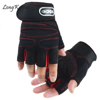

LongKeeper Fingerless Gloves Men Women Sport Fitness Anti-slip Half finger Gloves Motorcycle Cycling Bicycle Breathable Gloves