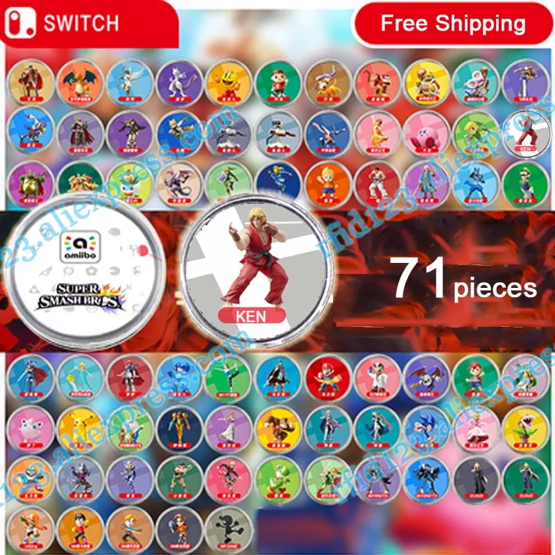 

NFC Amiibo Coin Tag for Super Smash Bro. 81 pieces