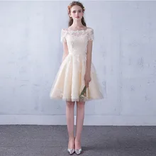 2017 weg von der Schulter A-linie Kurze Brautkleider Knielangen Abendkleider Graduation Kleid Homecoming Kleid Vestido de Festa