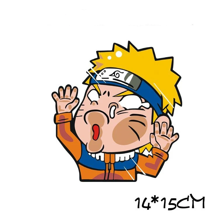 Naruto Hits the window Funny car sticker and decal For Smart fortwo