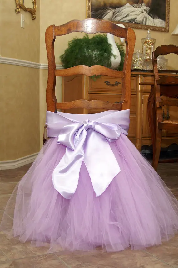 

Holiday Vacation Room House Decor Gauze Tutu Chair Skirt Wedding Ceremony Festival Feast Halloween Carnival Birthday Party