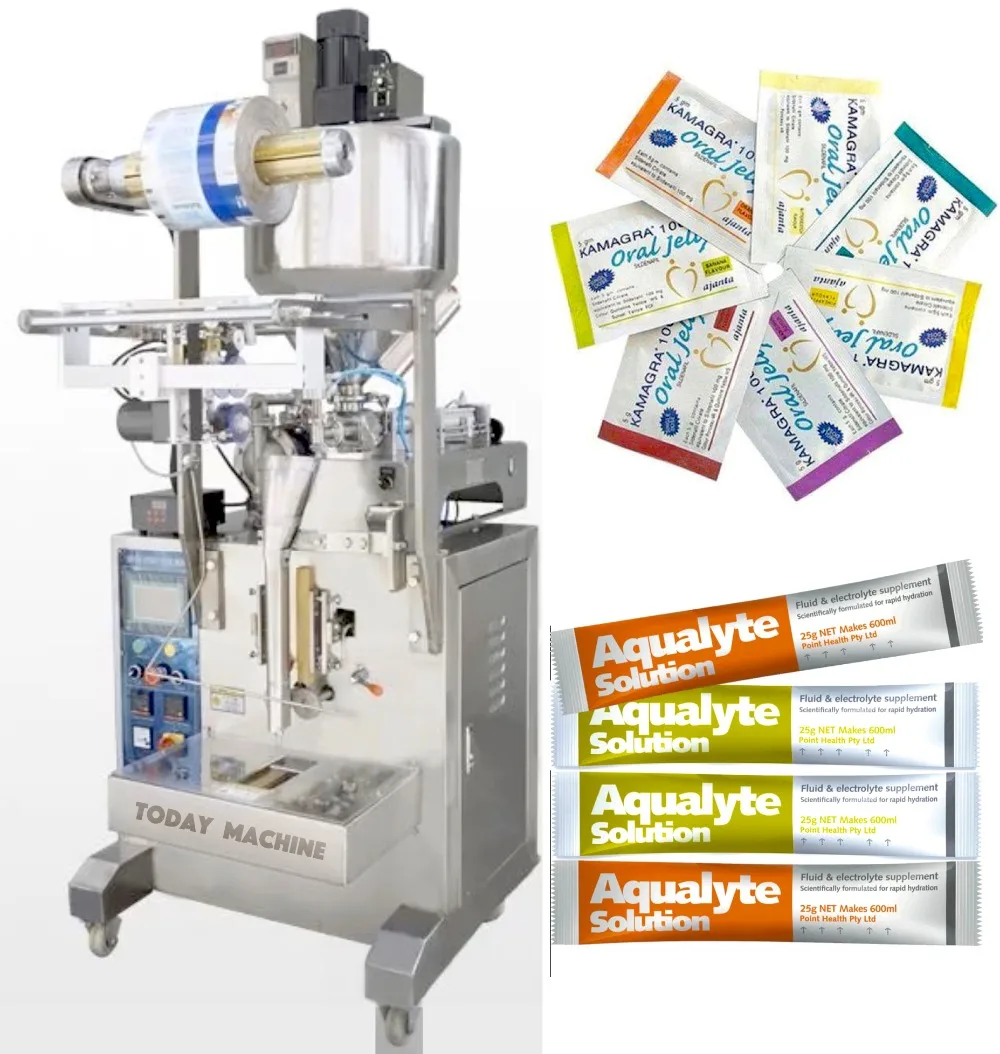

automatic peanut butter sachet packaging machine with 3 sides seal