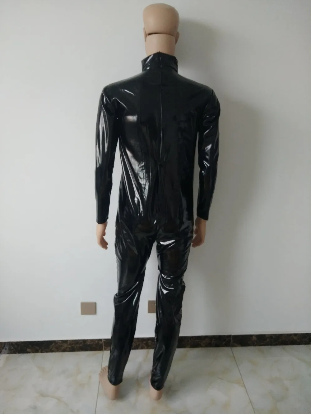 Бренд Watermonkey, костюмы для мужчин, черные, сексуальные, искусственная кожа, игра, забавная одежда с оболочками для пениса и съемным капюшоном, открытый рот