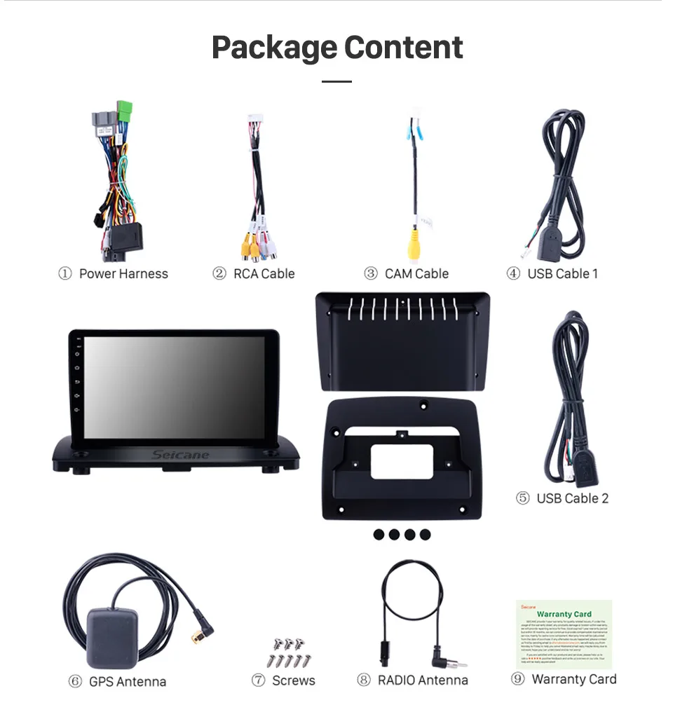 Best Seicane Android 8.1 RAM 2GB Car GPS Multimedia for Volvo XC90 2004-2014 9 inch Radio Navigation Player SWC Mirror link 1080P 18