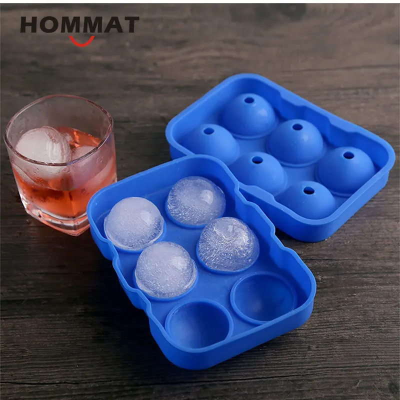 6 Balls Silicon Freezer Sphere Round Ice Ball Mold Frozen Silicone Form