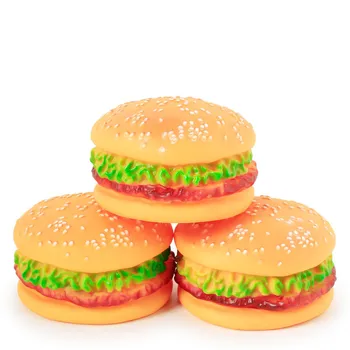 

New Rubber Pet Toys Hamburger Style Dog Imitation Bruxism Sound Toy Pet Suppies Best Selling Pet Supplies Dog Accessories