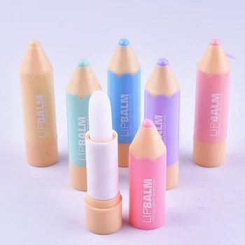 

by ems or dhl 500pcs High Quality Fantastic Crayons Funky Unisex Pencil Shaped Solid Moisturizer stick Lip Balm Wholesale