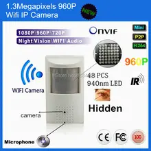 960P PIR Motion Detector Pin Hole 1.3MP Pir Mini Ip Wireless Wifi IR CCTV Cam IP Night vision Audio PIR IR IP Camera Audio