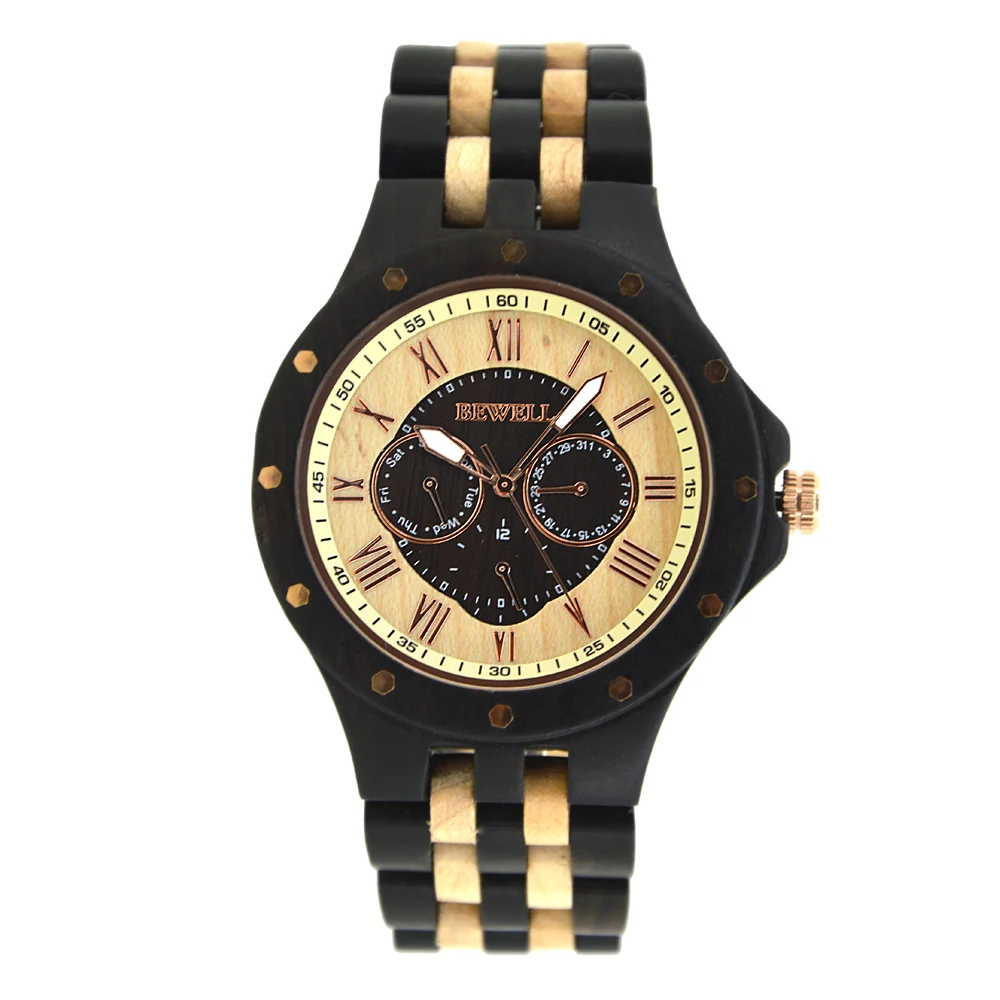 BEWELL WOODEN WATCH
