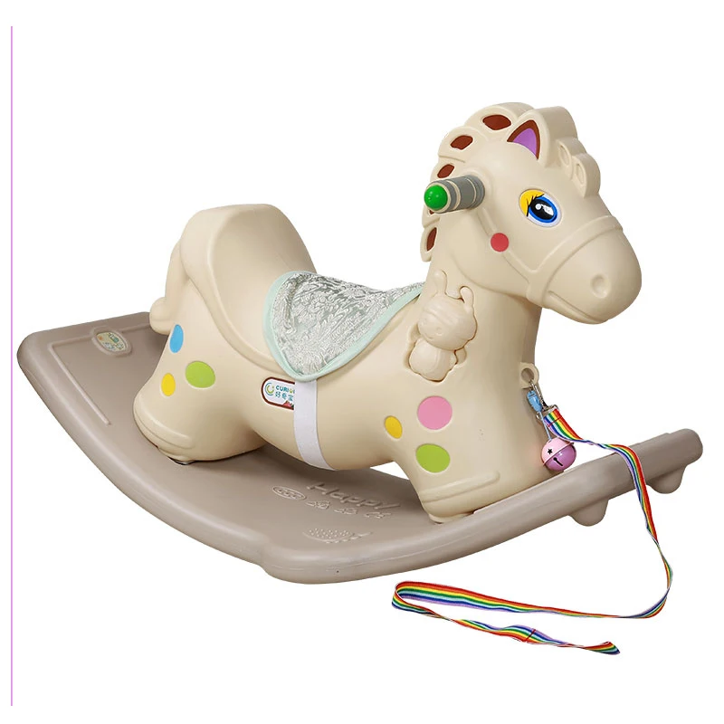 

Children's Toys Plastic Rocking Horse Thickening Baby Rocking Bouncer Ride on Car Baby Room Toy with Music Riding Rocking Chair