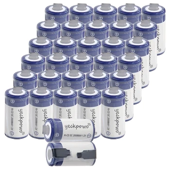 

32 pcs SC battery 1.2V batteries for power tools 2000mah nicd 4.25cm*2.2cm color random