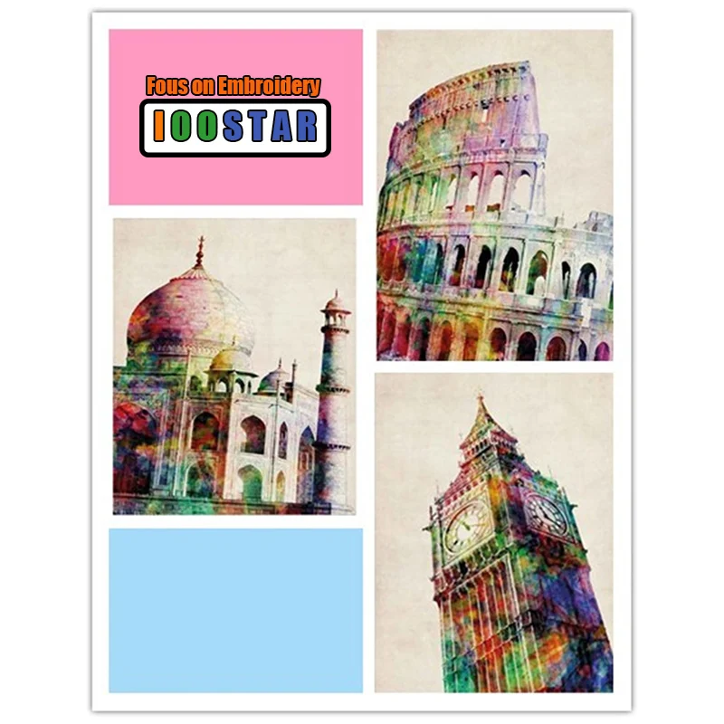 

5D DIY Diamond Painting Cross Stitch Full Square/Round Drill "Rome Colosseum" 3D Diamond Embroidery Mosaic Rhinestone Paintings