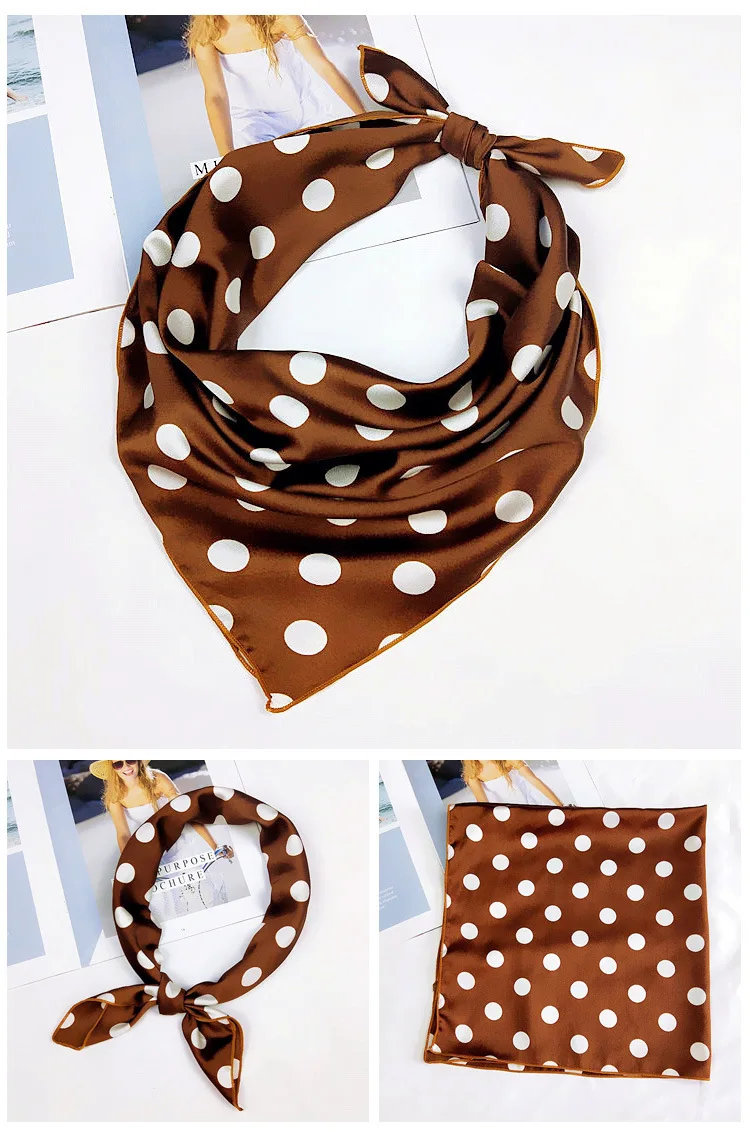60*60 см саржевый Шелковый квадратный шарф женские шарфы и палантины с принтом головной платок хиджаб платок Бандана шейный платок аксессуары для волос