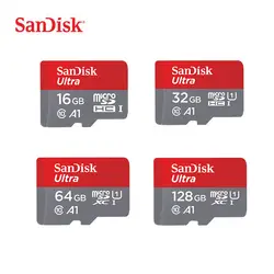 SanDisk MicroSD карты 16G 32G 64G 128G C10 U1 A1 карты памяти Micro карты для телефона компьютер SDXC SDHC скорость до 98 м/с