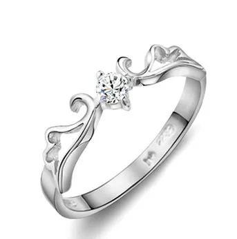 Jewelry No Minimum Order Silver Jewelry Rings For Women Silver 925 Simple Ring Rhinestone Ring