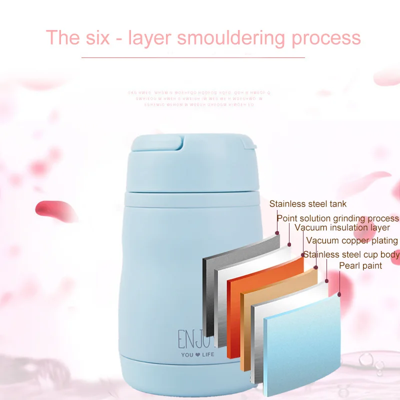 

400ml Food Thermal Cup Soup Lunch Food Container Beaker Stainless Steel Vacuum Flasks Thermocup E2S