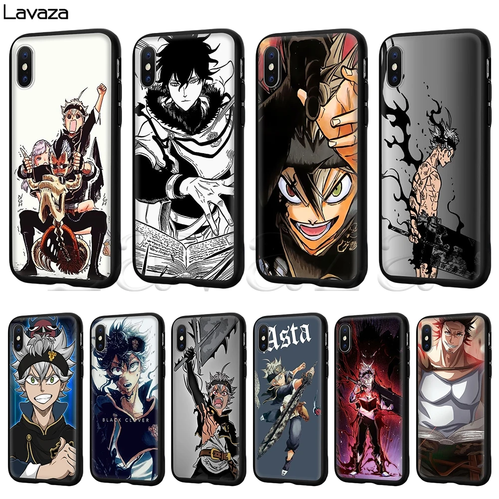 

Lavaza 1Black Clover Silicone Soft Case for iPhone 11 Pro XS Max XR X 8 7 6 6S Plus 5 5S SE