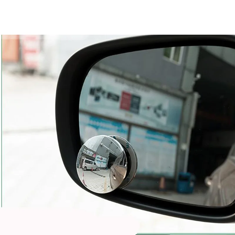 

2 pcs HD 360 Degree Frameless Wide Angle Round Convex Car Vehicle Mirror Blind Spot Rear View Parking Mirror