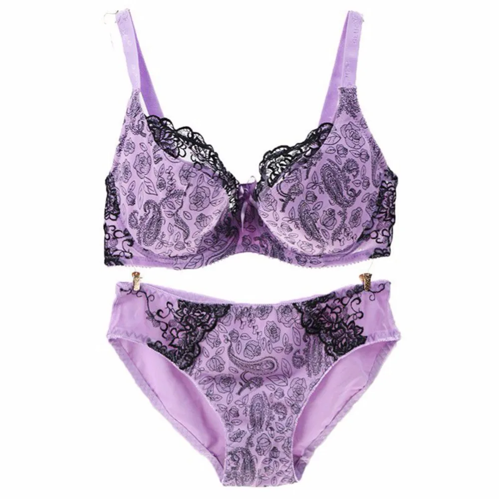 ROPALIA Lingerie Brassiere D Cup Push Up Bra Sets Nylon Lace Floral Sexy Underwear Elegant Full Cup Bras Pant For Women Big Size ROPALIA Lingerie Brassiere D Cup Push Up Bra Sets Nylon Lace Floral Sexy Underwear Elegant Full Cup Bras Pant For Women Big Size
