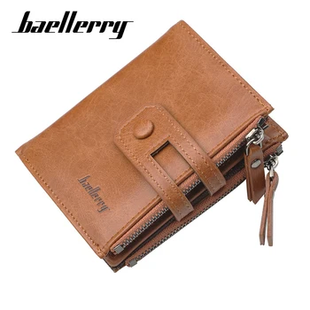 

baellerry Men wallet card holder wallet's men short coin purse fashion men's clutch purse boys zipper card slot credit Wallet
