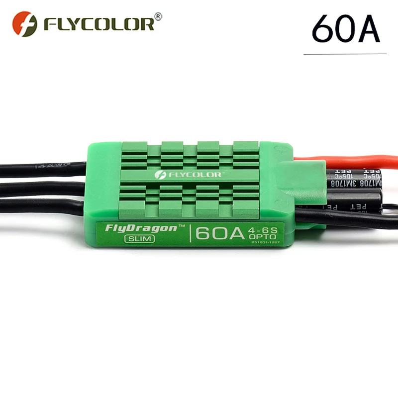 

Original Flycolor FlyDragon Slim 60A 2-6s ESC Speed Control Waterproof For Quad Hex Multirotor Plant Agriculture UAV Drone