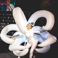 Deft Разработанный надувной костюм белые ноги пауков, гигантские ноги осьминога для сценического дисплея и художественных шоу