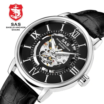 

2018 Luxury Business Mechanical Watch Men Fashion Skeleton Watch Leather Waterproof Watches Luminous Clock Relogio Masculino