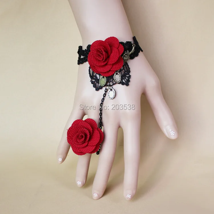 red roses sexy lace bracelet