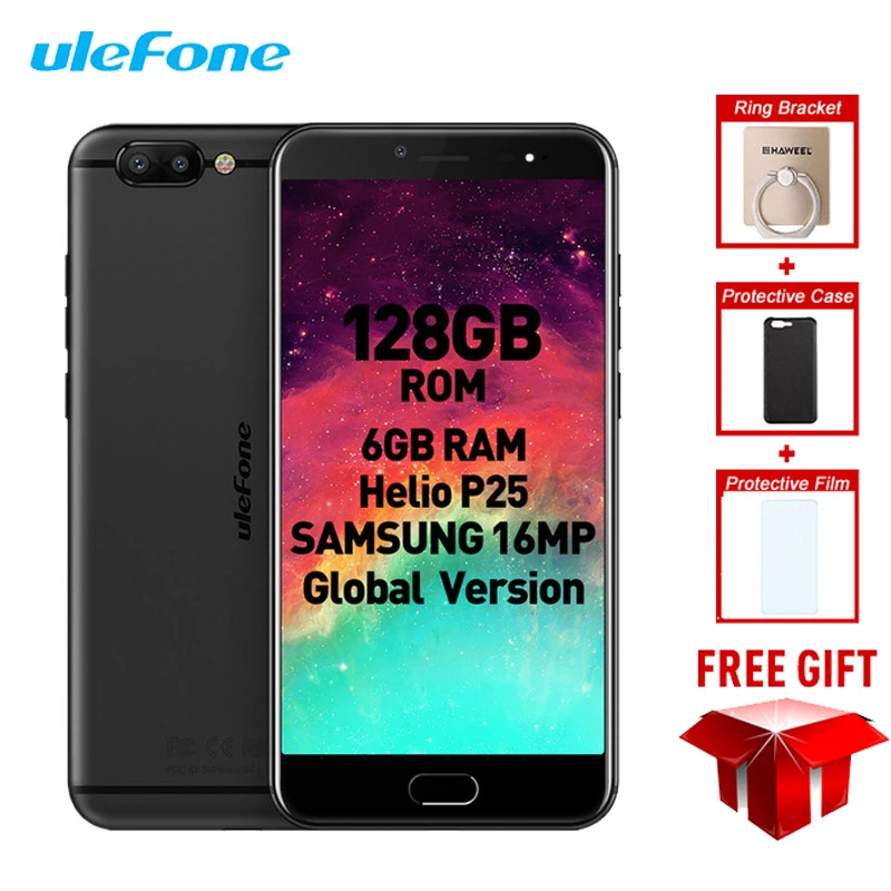 Ulefone T1 6 ГБ Оперативная память 128 Встроенная 5 &quotмобильный телефон FHD Android 7 0 Helio P25