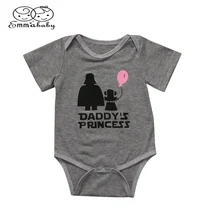 Emmababy Star Wars Print Newborn Infant font b Baby b font Girl Romper Jumpsuit Short Sleeve