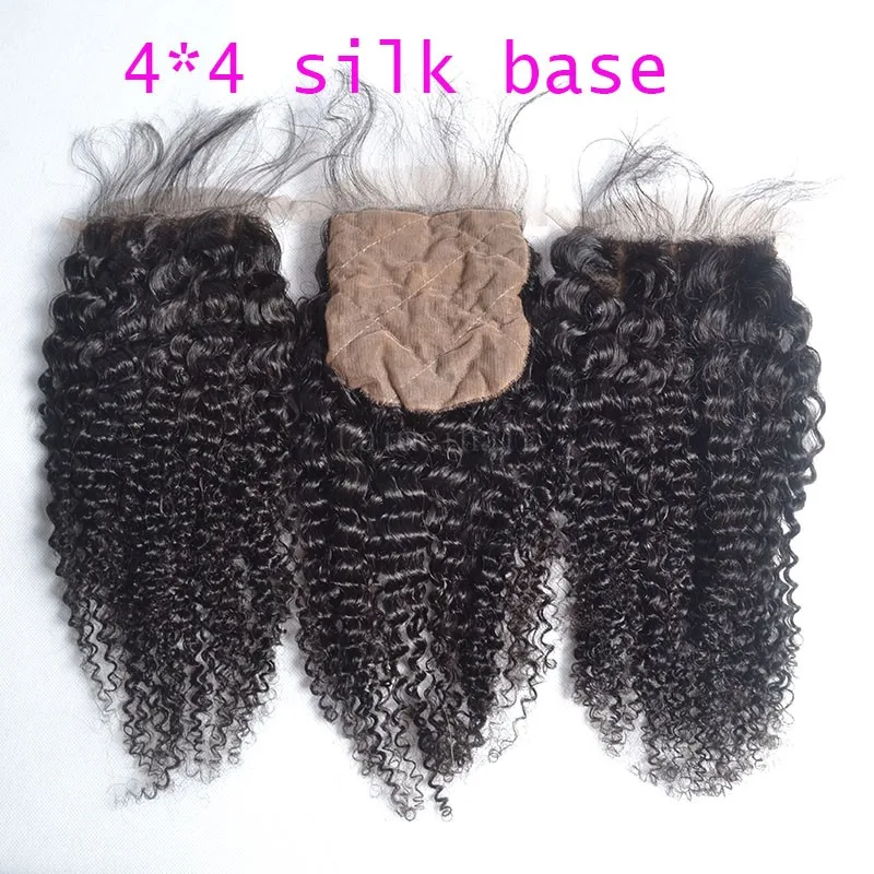 On Sales 7a Peruvian Virgin Silk Base Top Closures Super Quality Cheap Human Hair Peruvain Kinky