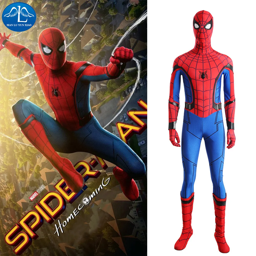 MANLUYUNXIAO Spiderman Homecoming Cosplay Costume Spandex Zentai Suit Halloween Spiderman ...