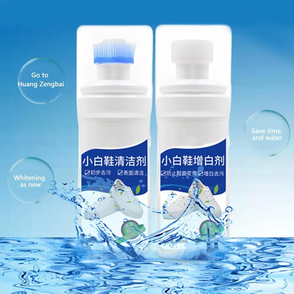 

White Shoes Cleaner Brightener Polish Cleaning Tool Cleaning Solution 100ML Cleaning Tablets