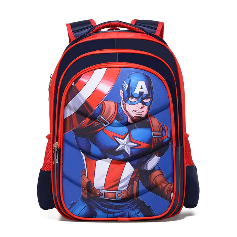 3D Капитан Америка Железный человек мальчик девочка дети детский сад школьная сумка Подростковая Дети Студенческие рюкзаки