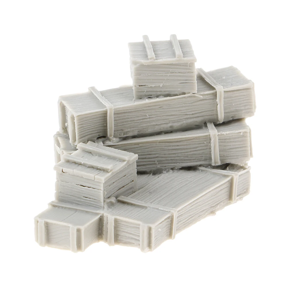 1/35 Resin Figure Kit 6 Crate Miniature War Game WWII Scenery Box Unpainted