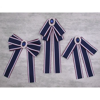 

Romantic Style bowtie Wedding Party Polyester bowknot Women Bow Tie Classic Neck Wear striped bowties Shirt Accessories