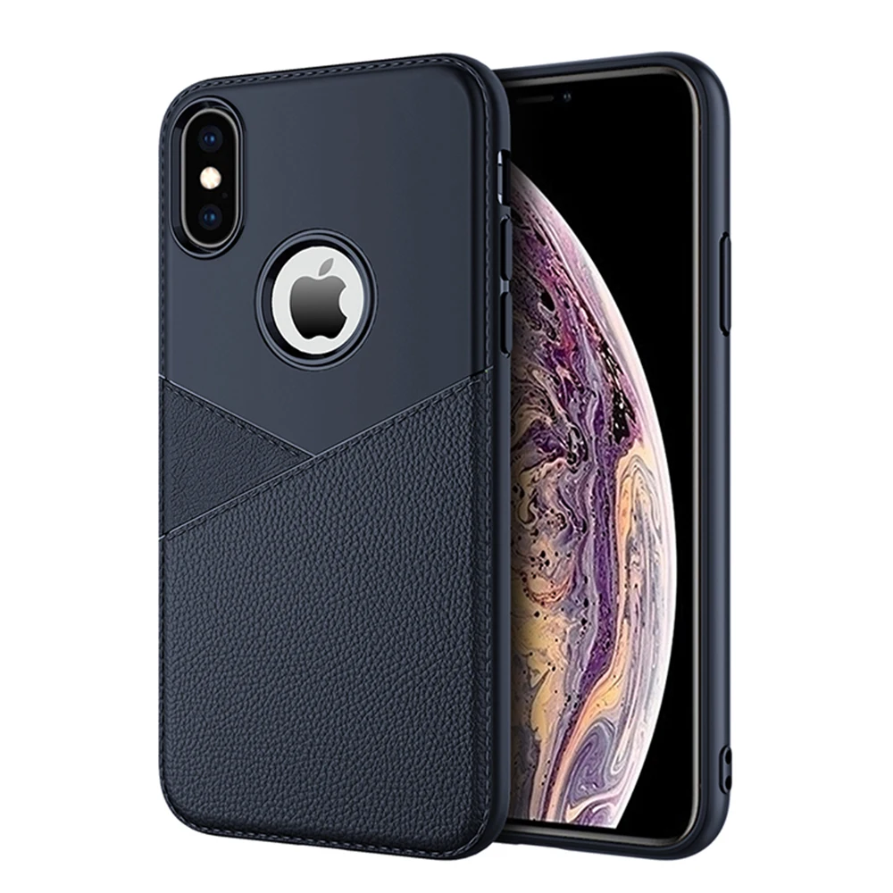 

Business style case Skin texture case Anti-Fingersprint case soft case for Iphone XS MAX XR XS X 8PLUS 8 7 7PLUS